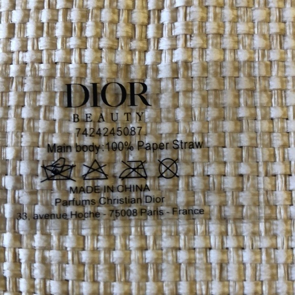 Dior Around the World Exclusive Beach Pool Tote Large Paper Straw Authentic - Picture 13 of 16